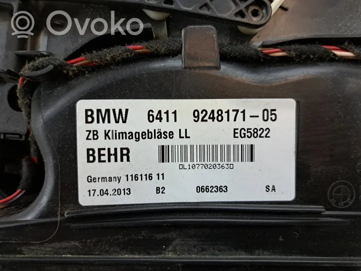 BMW 5 F10 F11 Wentylator nawiewu / Dmuchawa 9248171