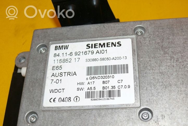 BMW 7 E65 E66 Module unité de contrôle Bluetooth 84116921679