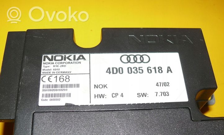 Audi A8 S8 D2 4D Puhelimen käyttöyksikkö/-moduuli 4D0035618A