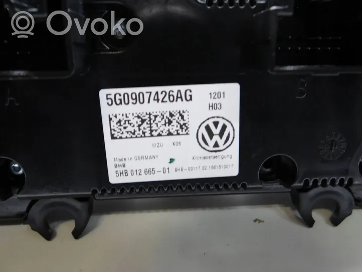 Volkswagen Golf VII Unité de contrôle climatique 5G0907426AG