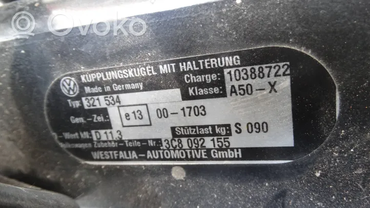 Volkswagen PASSAT CC Vetokoukku 3C8092155