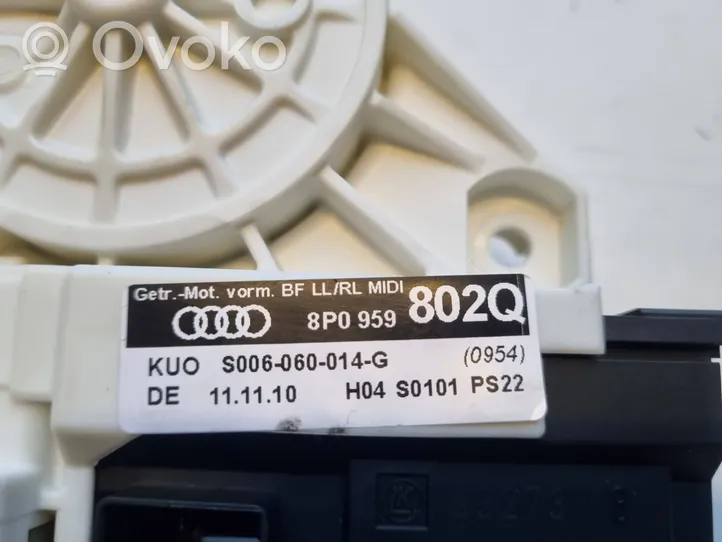 Audi A3 S3 8P Varikliukas priekinio langų pakėlėjo 8P0959802Q