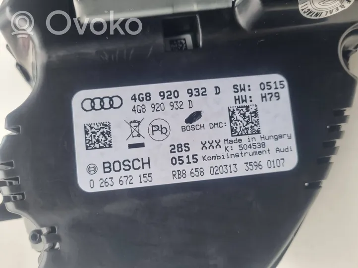 Audi A6 Allroad C7 Spidometras (prietaisų skydelis) 4G8920932D