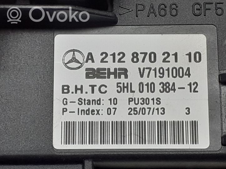 Mercedes-Benz E W212 Lämpöpuhaltimen tuulettimen rele A2128702110