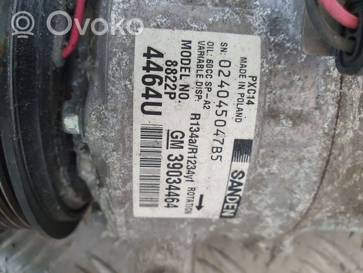 Opel Insignia B Compressore aria condizionata (A/C) (pompa) 39034464