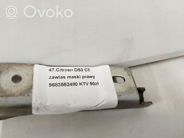 Citroen DS3 Cerniere del vano motore/cofano  9683552480