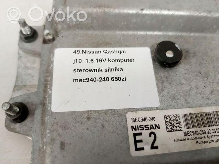 Nissan Qashqai Moottorin ohjainlaite/moduuli (käytetyt) MEC940-240