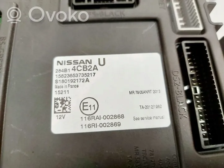 Nissan Qashqai Module de contrôle carrosserie centrale 284B14CB2A