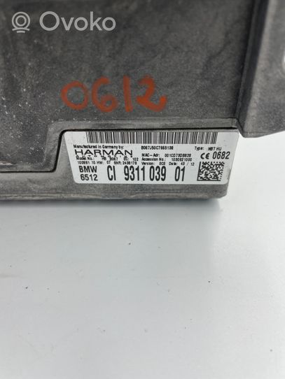 BMW 3 F30 F35 F31 Cadre, panneau d'unité radio / GPS 9311039