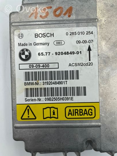 BMW X5 E70 Centralina/modulo airbag 9204849