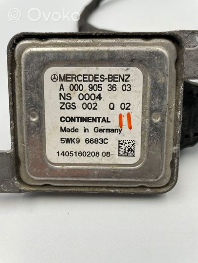 Mercedes-Benz E W212 Sensore della sonda Lambda A0009053603