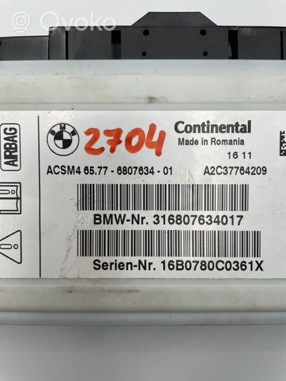 BMW X5 F15 Centralina/modulo airbag 6807634