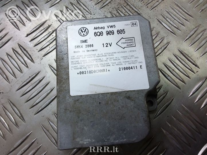 Volkswagen Sharan Sterownik / Moduł Airbag 6Q0909605