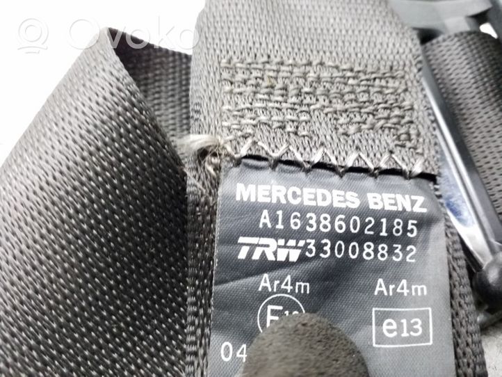 Mercedes-Benz ML W163 Aizmugurējā drošības josta A1638602185