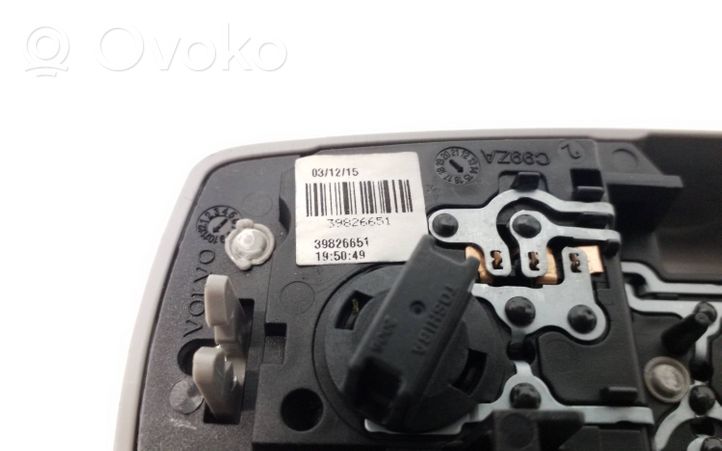 Volvo V60 Lampka podsufitki tylna 39826651