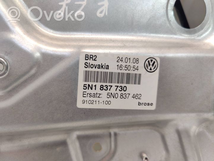 Volkswagen Tiguan Etuikkunan nostomekanismi ilman moottoria 5N0837462