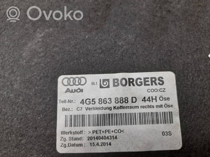 Audi A6 S6 C7 4G Tavaratilan sivuverhoilu 4G5863888D