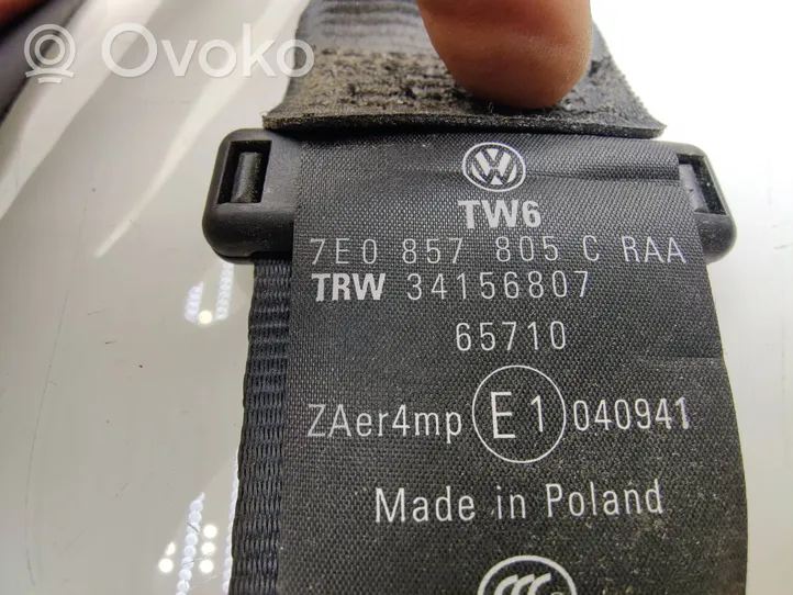 Volkswagen Transporter - Caravelle T5 Pas bezpieczeństwa fotela przedniego 7E0857805C