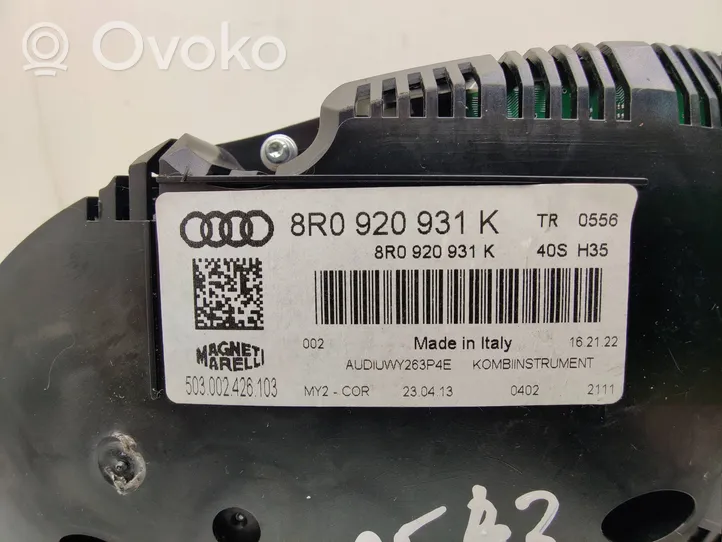 Audi Q5 SQ5 Spidometras (prietaisų skydelis) 8R0920931K