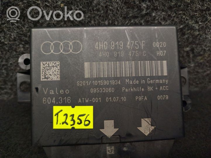 Audi A8 S8 D4 4H Pysäköintitutkan (PCD) ohjainlaite/moduuli 4H0919475F