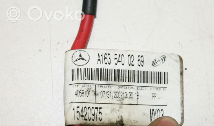Mercedes-Benz ML W163 Câble de batterie positif A1635400169