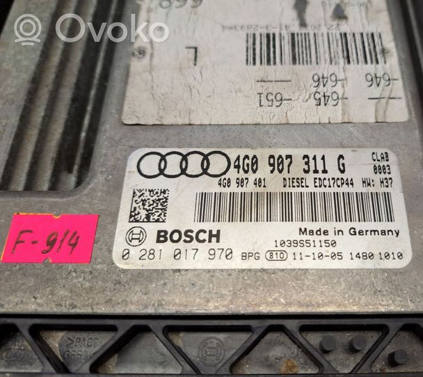 Audi A7 S7 4G Moottorin ohjainlaite/moduuli 4G0907311G