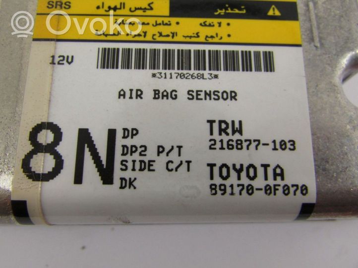 Toyota Corolla Verso E121 Turvatyynyn ohjainlaite/moduuli 