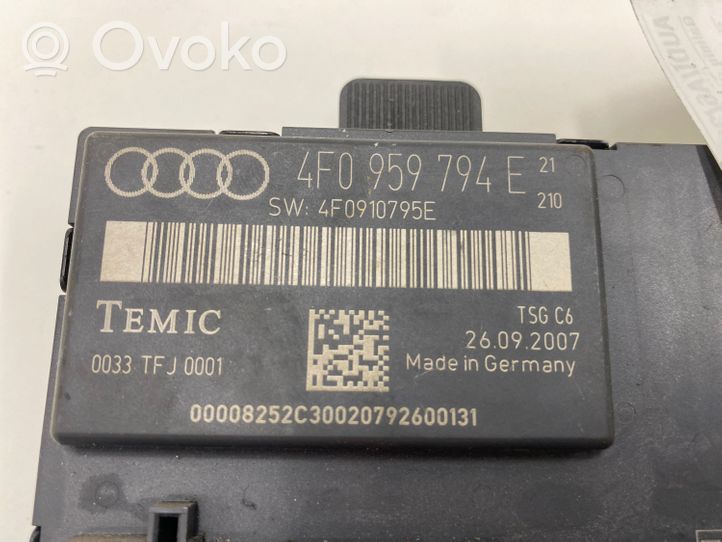 Audi A6 S6 C6 4F Unité de commande module de porte 4F0959794E