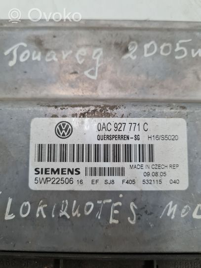 Volkswagen Touareg I Sterownik / Moduł skrzyni biegów 0AC927771C