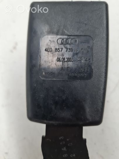 Audi A8 S8 D3 4E Boucle de ceinture de sécurité arrière centrale 4E0857739A