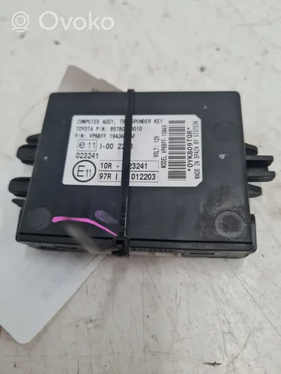 Toyota Yaris Immobilizer control unit/module 897800D010