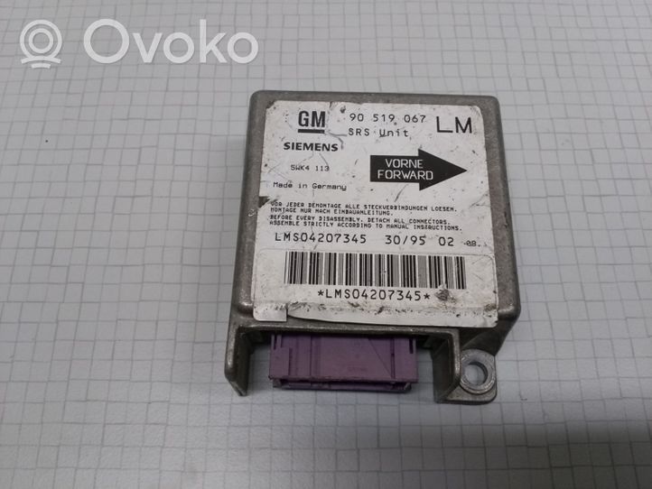 Opel Astra F Module de contrôle airbag 90519067