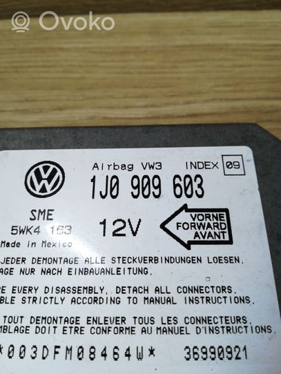 Volkswagen Sharan Module de contrôle airbag 1J0909603