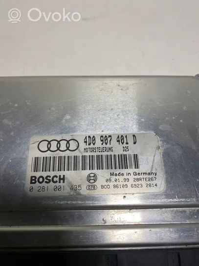 Audi A8 S8 D2 4D Moottorin ohjainlaite/moduuli 4D0907401D