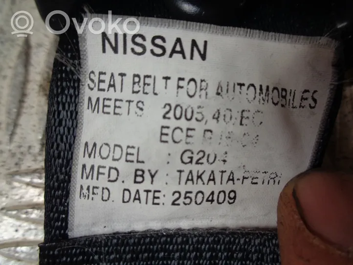 Nissan Qashqai+2 Ceinture de sécurité arrière centrale (siège) 88854EY10A