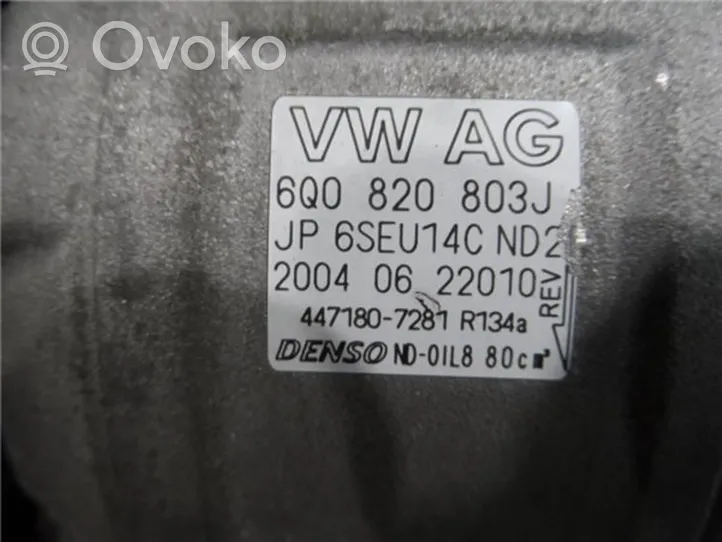 Volkswagen Polo IV 9N3 Compressore aria condizionata (A/C) (pompa) 6Q0820803J