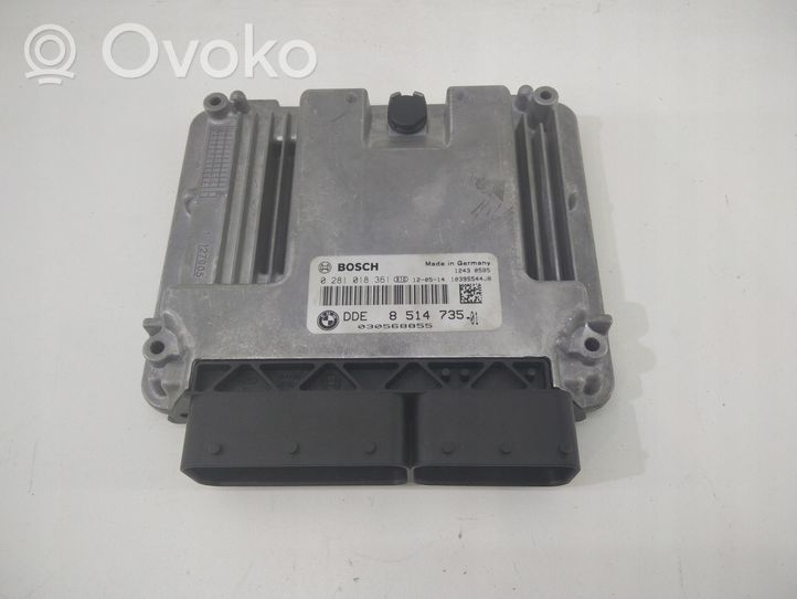 BMW 1 F20 F21 Unité de commande, module ECU de moteur 8514735