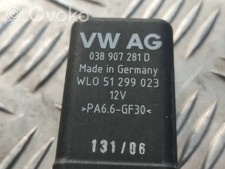 Volkswagen PASSAT B6 Przekaźnik / Modul układu ogrzewania wstępnego 038907281D
