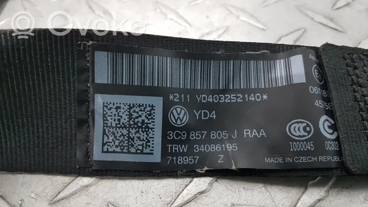 Volkswagen PASSAT Rear seatbelt 3C9857805