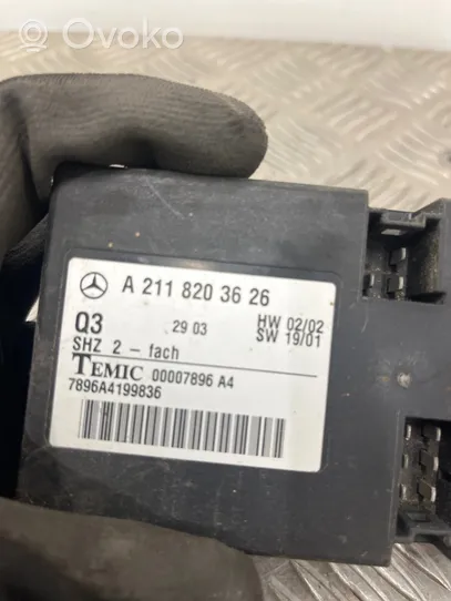 Mercedes-Benz E W211 Module de commande de siège A2118203626