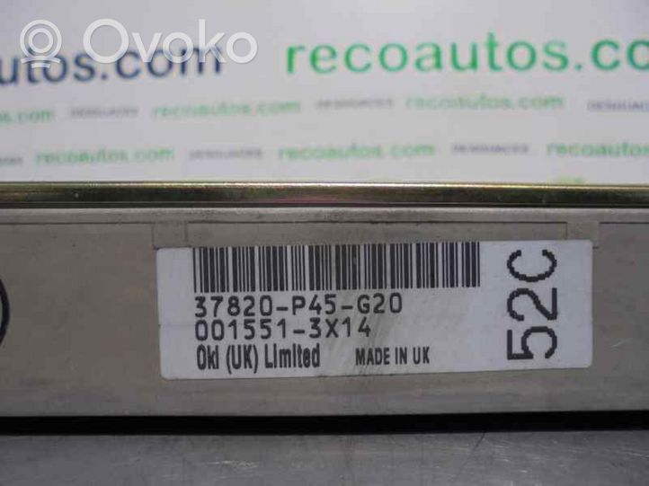 Honda Accord Calculateur moteur ECU 37820P45