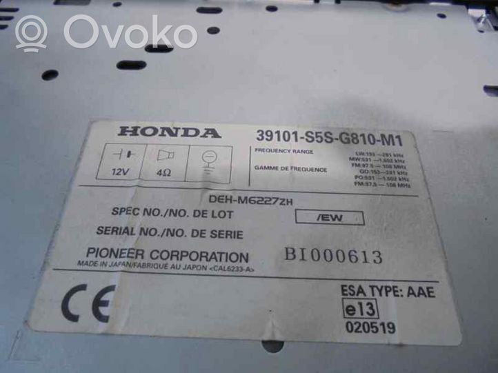 Honda Civic Panel / Radioodtwarzacz CD/DVD/GPS 39101S5SG810