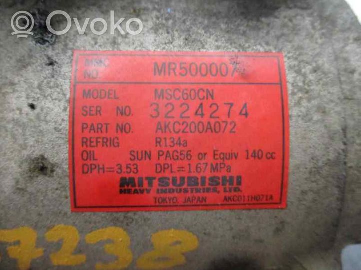 Mitsubishi Space Star Ilmastointilaitteen kompressorin pumppu (A/C) MR500007