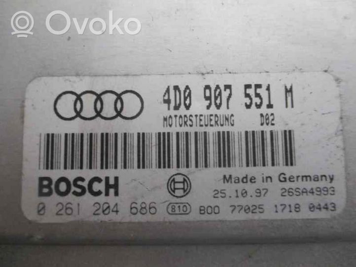 Audi A8 S8 D3 4E Calculateur moteur ECU 4D0907551M