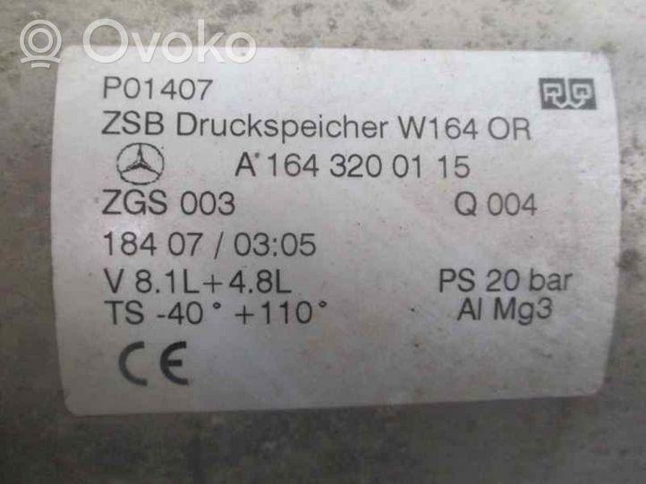 Mercedes-Benz ML W164 Zbiornik powietrza tylnego zawieszenia pneumatycznego A1643200115