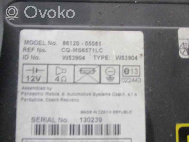 Toyota Avensis T250 Panel / Radioodtwarzacz CD/DVD/GPS 5590205050G