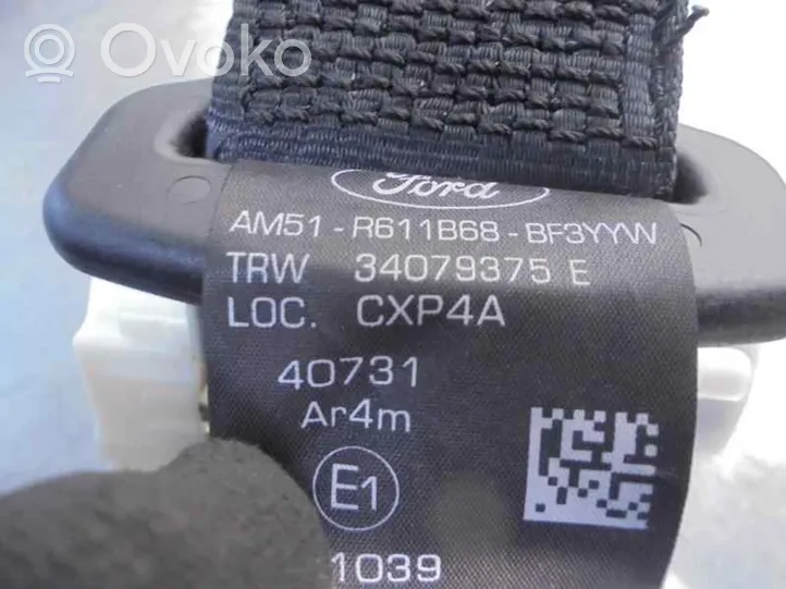 Ford C-MAX II Pas bezpieczeństwa fotela tylnego środkowego 4M51R611B68BF