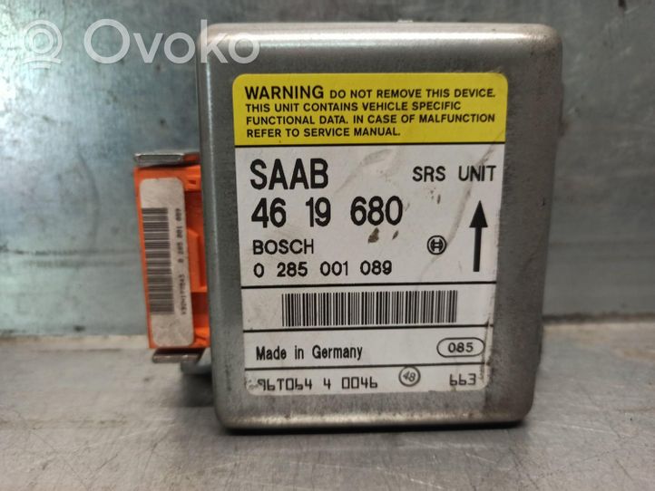 Saab 900 Turvatyynyn ohjainlaite/moduuli 4619680