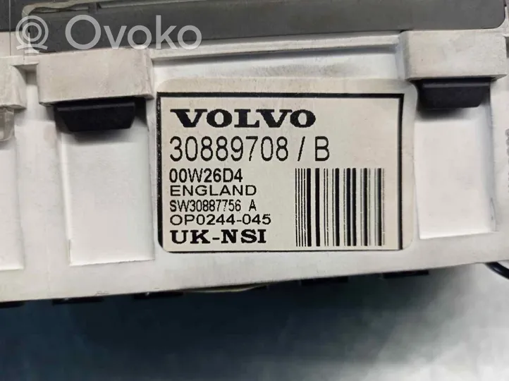 Volvo S40, V40 Compteur de vitesse tableau de bord 30889708