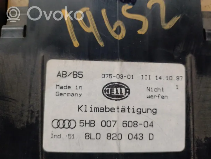 Audi A4 S4 B5 8D Centralina del climatizzatore 8L0820043D